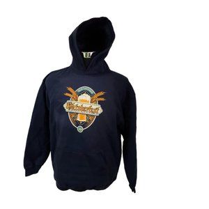 Gildan Oktoberfest Old Chicago Mens Large Blue Heavyweight Beer 2018 Hoodie